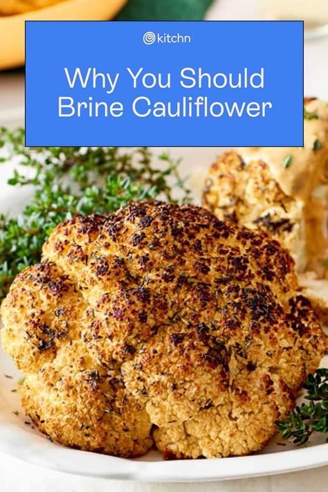 Whole Roasted Cauliflower Recipes, Whole Cauliflower Roasted, Whole Baked Cauliflower, Roasted Whole Cauliflower, Seasoned Cauliflower, Roasted Cauliflower Head, Whole Cauliflower, Veggie Dinners, Vegetarian Mains