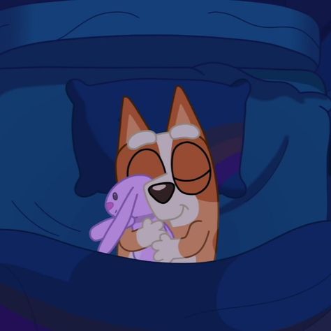 Bingo Bluey, Cartoon Dog, A Cartoon, Bingo, Bed, Purple