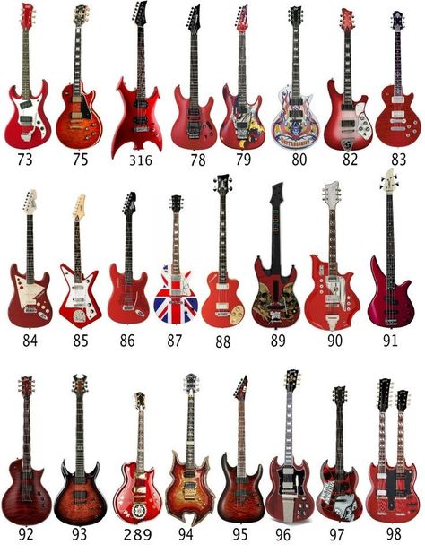 Gitar Vintage, Types Of Red, Miniature Guitars, Guitar Posters, Electric Guitar Design, Cool Electric Guitars, Custom Guitar, Party Centerpieces, Guitar Design