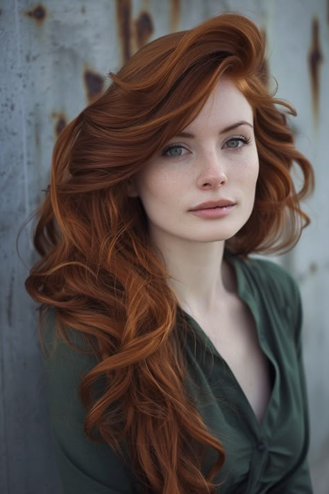 74+ Captivating Copper Hair Color Ideas Hairstyle For, Red Hair Inspo, Hairstyle Tutorials, Copper Hair Color, Beautiful Red Hair, Strawberry Blonde Hair, Long Red Hair, Auburn Hair, Copper Hair