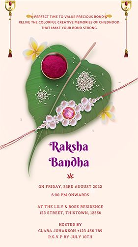 Creative Raksha Bandhan Invitation Card Rakshabandhan Invitation Card, Rakhi Invitation Card, Raksha Bandhan Greetings, How To Make Invitations, Text Photo, Invitation Party, Dresses Indian, Raksha Bandhan, Creative Memories