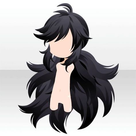 Dreamselfy Hair, Disney Storyboard, Anime Hairstyle, Long Messy Hair, Long Hair Drawing, Chibi Hair, Pelo Anime, Draw Faces, Drawing Hair Tutorial