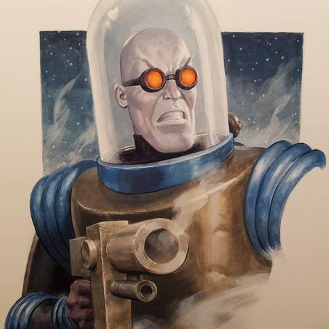 Paolo Rivera, Batman Art Drawing, Mr Freeze, Frozen Art, Batman Tattoo, Batman The Animated Series, Dc Villains, Star Comics, Nintendo Art