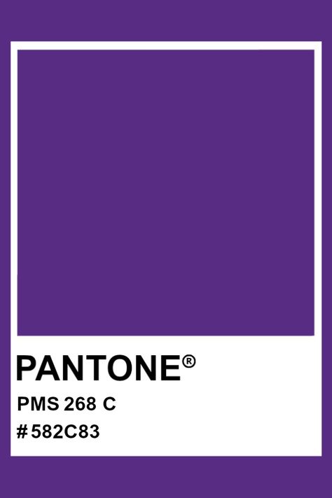 PANTONE 268 C #pantone #color #PMS #hex #purple Pantone Matching System, Pantone Color Chart, Color Knowledge, Pantone Palette, Pantone Colour Palettes, Paint Swatches, Jewel Colors, Color Chip, Color Palette Design