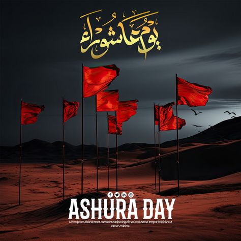 Muharram Ashura Day Social Media Post Template#pikbest##Templates Muharram Post, Ashura Day, Ashura Muharram, Muharram Pictures, Qatar National Day, 10 Muharram, Battle Of Karbala, Happy Muharram, Islamic New Year