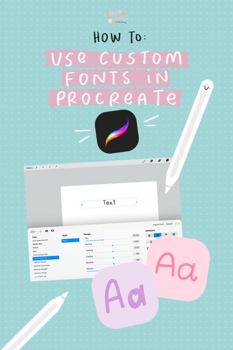 How to add custom Fonts to Procreate Procreate Logo, Procreate Brushes Download, Logo Tutorial, Unique Typography, Laura Jane, Manga Eyes, Free Procreate, Procreate Brushes Free, Brushes For Procreate