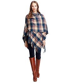 Ruana Wrap, How To Wear A Scarf, Poncho Style, Next Holiday, Holiday Looks, How To Style, Brooks Brothers, Style Ideas, Plaid Scarf