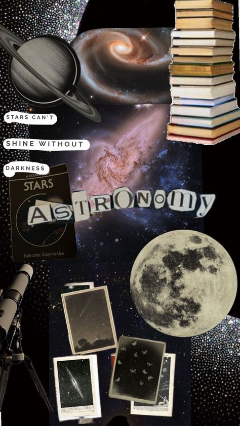 Astronomy<3 Astronomy Books Aesthetic, Astronomy Scrapbook, Astronomy Lover, Aerospace Engineering, Dream Career, Golden Star, Astronomer, Space And Astronomy, Cute Backgrounds