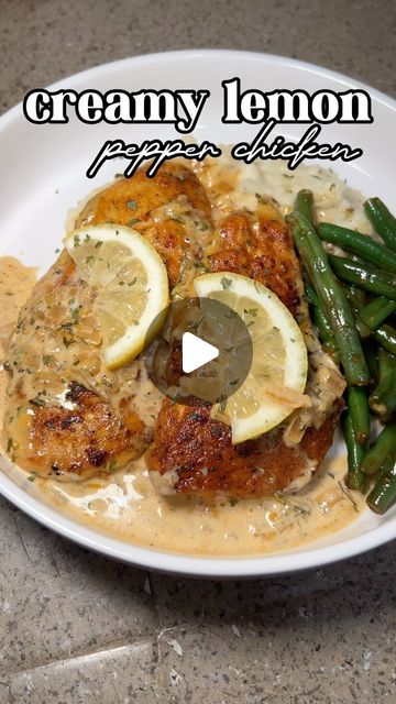 Creamy Lemon Chicken, Lemon Pepper Chicken, Chicken Piccata, Dinner Inspiration, Chicken Stuffed Peppers, Lemon Chicken, Chicken Breast Recipes, Chicken Dinner, Food Videos