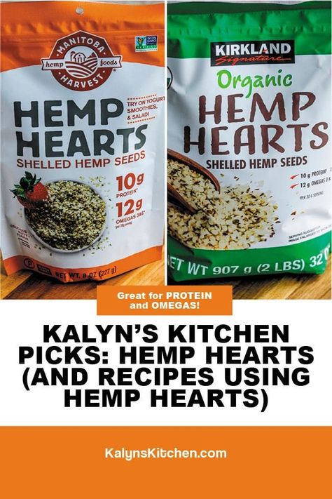 This post is all about why I am loving Hemp Hearts for a low-carb ingredients, and recipes using hemp hearts! And I'm officially making them one of my featured Kalyn's Kitchen Picks! [found on KalynsKitchen.com] #HempHearts #RecipesforHempHearts Hemp Hearts Recipes, Hemp Seed Recipes, Low Carb Meatloaf, Hemp Hearts, Grilled Onions, Heart Food, Low Carb Baking, My Recipes, I Am Loving