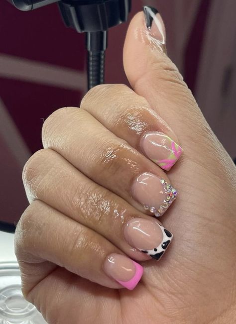 Short Overlay Nail Designs, Baddie Acrylic Nails Short, Nail Overlay Ideas, Cute Baddie Nails Short, Short Baddie Nails, Baddie Short Acrylic Nails, Nail Overlay, Overlay Nails, Popular Nail Art