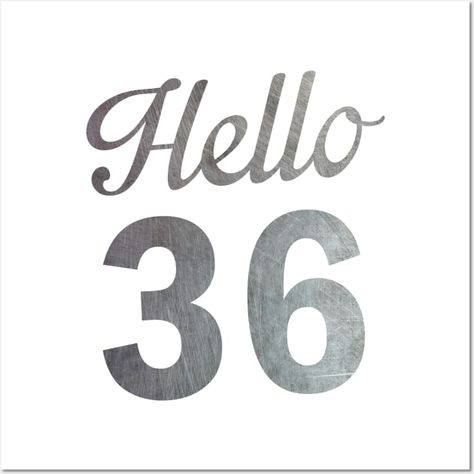 Hello 36, Birthday Shirt 36th Birthday Tee - Hello 36 - Posters and Art Prints | TeePublic Hello 36th Birthday, 36 Birthday, Happy 36th Birthday, Work Vision Board, 36th Birthday, Birthday Tee, Birthday Shirt, Birthday Shirts, Vision Board