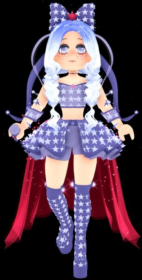 Midnight Strike Popstar Set, Royal Clothing, Royale High, Hair Bows, Harajuku, Take That, Skirt, Anime, Clothes