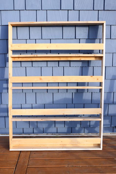 DIY Wall Mount Book Shelf - This Mamas Dance Bookshelf Pallet, Pallet Bookcase, Scrap Wood Wall, How To Make Bookshelves, Diy Shelves Ideas, Leather Strap Shelves, Handmade Bookshelves, Modern Shelving Units, Bookcase Ideas