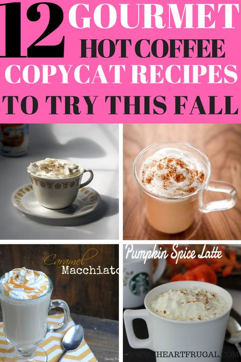 Is your Gourmet Coffee habit killing your budget? Here are 12 seriously good hot coffee recipes to warm your hearts on those chilly fall mornings. Save money and make your coffee at home. Hot Coffee Recipes, Coffee Recipes At Home, Fall Coffee Recipes, Coffee Recipes Hot, Coffee Creations, Frugal Food, Special Drinks, Coffee Life, Mocktail Recipes