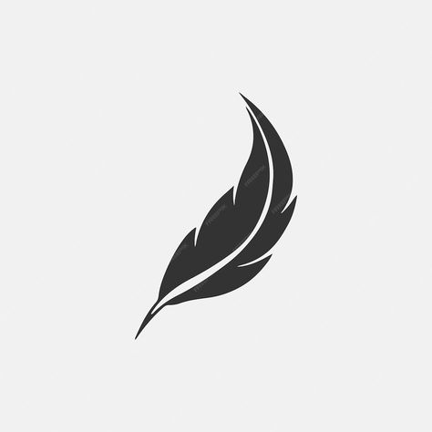 Premium Vector | Feather Symbol Logo on White Background Tribal Stencil Tattoo Design Vector Illustratration Minimal Feather Tattoo, Feather Logo Design Ideas, Paramedical Tattoo, Feather Symbol, Feather Symbolism, Feather Icon, Artsy Tattoos, Feather Logo, Feather Graphic