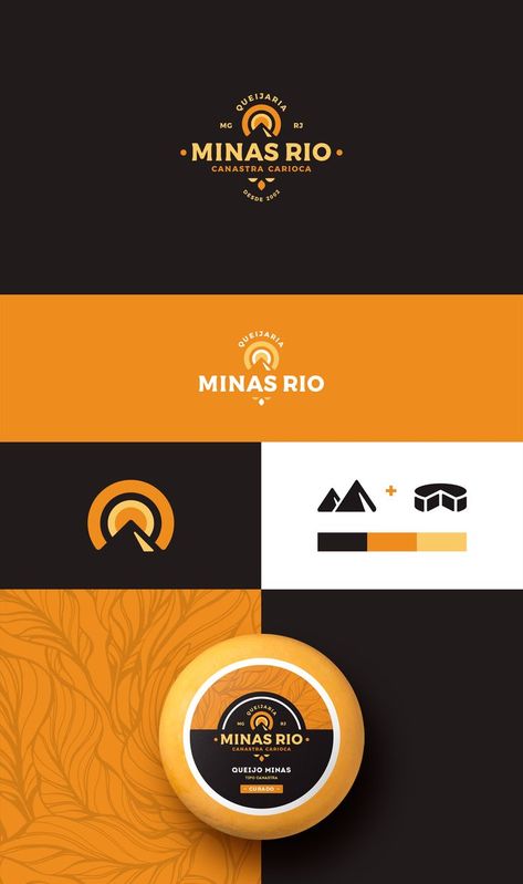 Cheese Branding Design, Cheese Logo Design Ideas, Branding Food Design, Modern Package Design, Food Logo Design Identity Branding, Branding Design Logo Food, Food Brand Identity Design, Color Logo Ideas, Cheese Logo Design