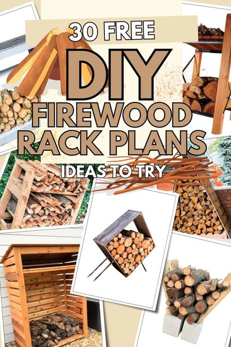 Keep your firewood organized and within easy reach with these DIY firewood rack ideas. A must-have for any fireplace owner! Diy Firewood Rack, Firewood Rack Plans, Firewood Racks, Diy Outdoor Projects, Firewood Rack, Outdoor Diy Projects, Wood Project, Decorative Accents, Outdoor Projects