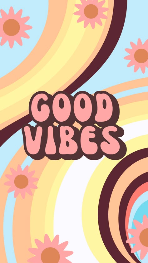 Good Vibes phone/ IG background. Pin to save for later!  #socialmedia #instastories #wallpaper Wallpaper Backgrounds Good Vibes, Groovy Asethic Wallpaper, Good Vibes Background Wallpapers, Groovy Retro Wallpaper, Good Vibes Background, Ig Background, Polaroid Wallpaper, Retro Affirmation Wallpaper, Good Vibes Wallpaper