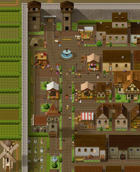 Game & Map Screenshots 6 - Page 18 - General Discussion - RPG Maker Forums Rpgmaker Mv, Pixel Rpg Games, How To Pixel Art, Rpg Maker Vx, Indie Game Art, 8 Bit Art, Rpg Map, Pixel Design, Pixel Art Games