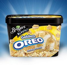 Ice Cream Snow, Golden Oreo Cookies, Ice Cream Flavors List, Breyers Ice Cream, Flavored Ice, Golden Oreo, Oreo Flavors, Dairy Desserts, Frozen Snack