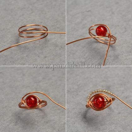 Drátěná Socha, Cincin Diy, Rings Beads, Rings Wire, Wire Jewelry Rings, Diy Jewelry Rings, Wrapped Rings, Diy Ring, Wire Wrapped Jewelry Diy