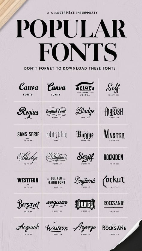 Explore creative Canva font ideas for custom typography. Perfect for designers looking to craft unique and memorable visual statements. #CustomTypography 🎨 Canva Font Ideas, Canva Font Combos, Masculine Font, Copy And Paste Fonts, Font Design Alphabet, Canva Font, Free Calligraphy Fonts, Font Ideas, Custom Typography