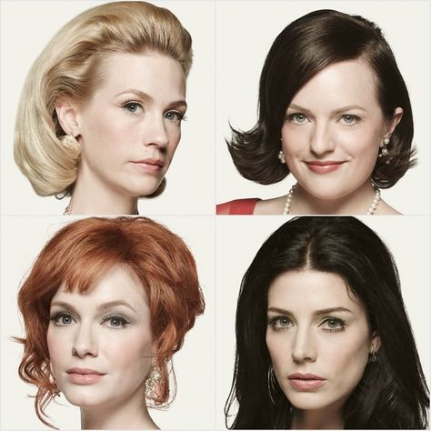 Mad Men Hair Pictures Mad Men Makeup, Joan Mad Men, Mad Men Hair, Mad Men Joan Holloway, Set Hairstyles, Mad Men Costume, Iconic Hairstyles, Floral Hair Wreath, Retro Makeup