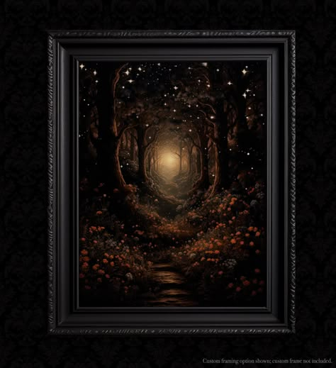 Walking Ideas, Cottagecore Forest, Forest Wall Decor, Wolf Wall Art, Pathway Landscaping, Dark Home Decor, Forest Decor, Goth Decor, Dark Cottagecore