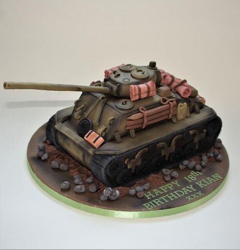 Tank Birthday Cake, Army Tank Cake, Army Birthday Cakes, Tank Cake, Army Cake, Army Birthday Parties, Military Cake, Army's Birthday, 10 Birthday Cake