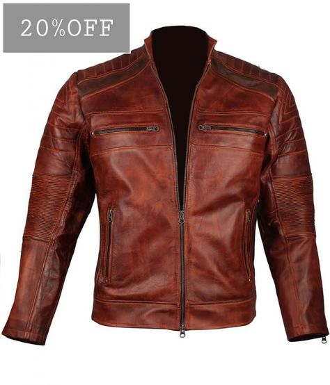 Man Cafe, Cafe Racer Leather Jacket, Leather Jacket Brown, Vintage Cafe Racer, Motorcycle Leather Jacket, Designer Leather Jackets, Casual Leather Jacket, Best Leather Jackets, Biker Leather Jacket