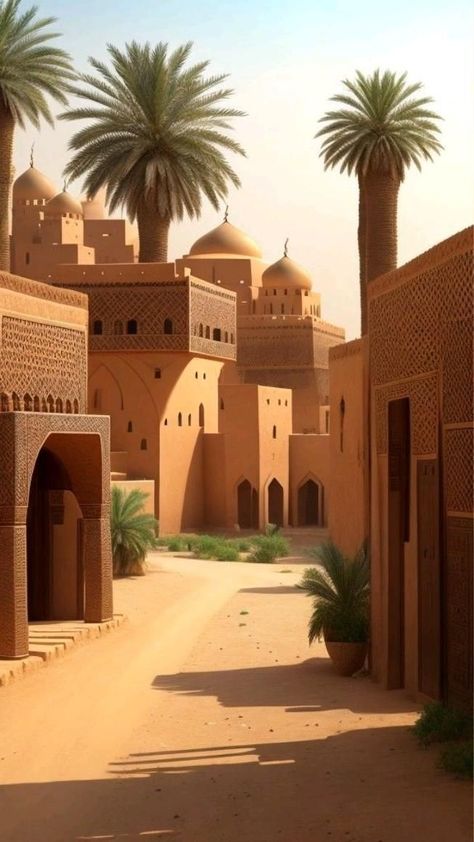 Middle East Photography, Arabic City, Air Laut, Desert Dream, Islamic Cartoon, Angkor, Geometric Art, Theme Park, Old Houses