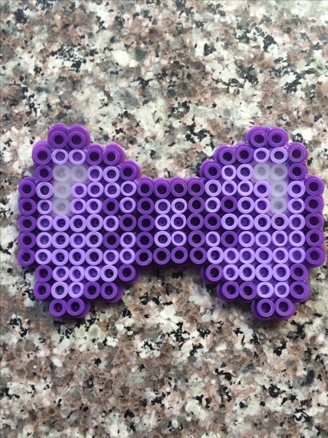 Purple Perler Beads, Purple Perler Bead Patterns, Perler Beads Ideas, Make Beads, Doll Suitcase, Beads Perler, Make A Bow, Kandi Ideas, Easy Perler Beads Ideas