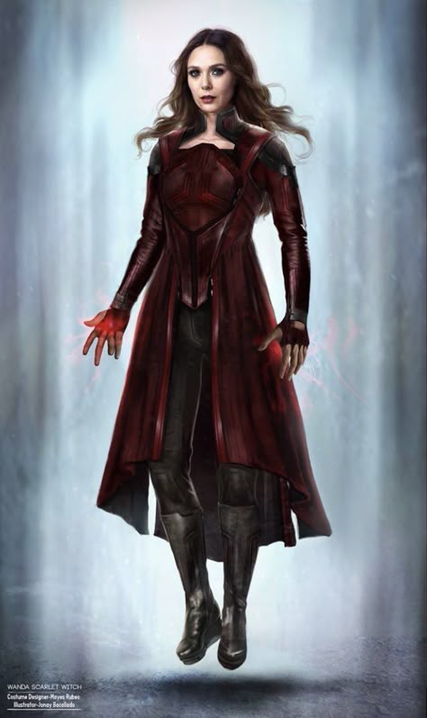 Scarlet Witch Suit Design, Scarlet Witch Suit, Marvel Suits, Hero Suits, Costume Department, Marvel Concept Art, Hero Outfits, Marvel Character Design, Superhero Suits