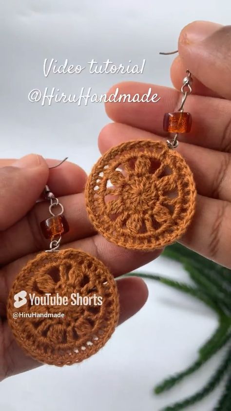 Description: 🧶 Looking for a fast and fun crochet project? These easy and quick earrings are perfect for you! In this step-by-step tutorial, I'll show you how to create stylish earrings in no time. Whether you need a last-minute gift or want to add a handmade touch to your outfit, these earrings are just what you need. Follow along on my YouTube channel and start crafting today! 🌟  🔗 Watch the full tutorial on YouTube and subscribe to HiruHandmade for more quick and creative crochet projects! Crochet Ear Rings, Wire Crochet Jewelry Tutorial, Diy Crochet Earrings, Crochet Earrings Tutorial, Hoop Earrings Tutorial, Diy Crochet Jewelry, Crochet Hoop Earrings, Crochet Hoop, Micro Crochet