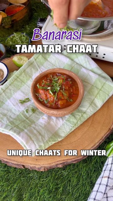 @nehadeepakshah on Instagram: "🍅 Banarasi Tamatar Chaat !!! This is one of the most unique chaat I ever had. What about you ? Do share some different chaat from your city or something that you tried & was remarkable. This one is delicious & perfect for winters because it is served HOT ! It is relatively lower on calories compared to the other fried chaats. Share this with a street food lover !! Ingredients 4 to 5 Large Tomatoes 1 tbsp Ghee 1 tsp Jeera 1 Green Chilli 1 tsp Grated Ginger Sa Tamatar Chaat, Chaat Masala, Green Chilli, Garam Masala, Ghee, You Tried, Street Food, Food Lover, Tomatoes