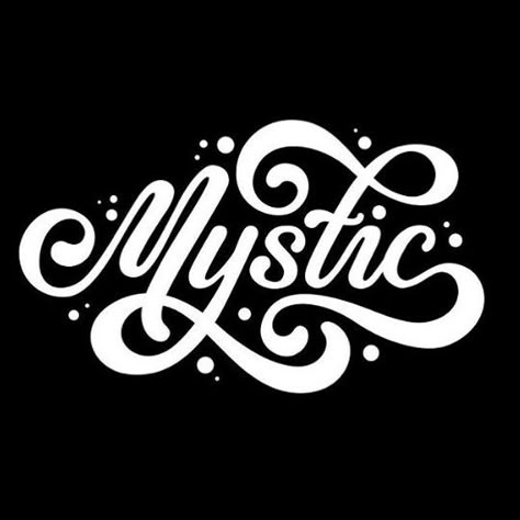 Mystic Typography, Mystical Typography, Fantasy Typography, Mystic Logo, Whimsical Typography, Dibujo Simple, Hand Lettering Typography, Hand Lettering Inspiration, Type Inspiration