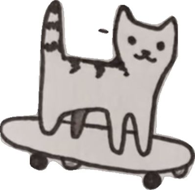 Cat On Skateboard, Skateboard Doodle, Skateboarding Cat, Tattoo Inspo, Creative Writing, Cute Icons, Skateboarding, Pretty Things, Make Your Day