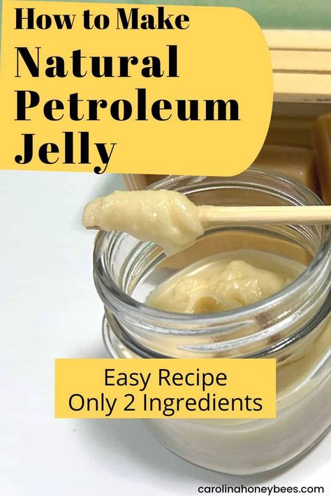 Vaseline is very inexpensive to buy - why consider making your own? Well, more and more people are looking for natural alternatives to common commercial products. And, it is so easy to make. https://carolinahoneybees.com/make-petroleum-jelly/ Diy Vaseline, Uses For Vaseline, Beeswax Recipes, Vaseline Uses, Vaseline Petroleum Jelly, How To Make Jelly, Jelly Slime, Tea Health Benefits, Petroleum Jelly