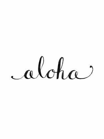 Aloha Tattoo, Surfer Life, Homemade Signs, Palm Tattoos, Aloha Print, Hawaiian Culture, Art Print Display, Tropical Art, Ex Machina