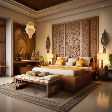 5+ Simple Indian Bedroom Interior Design Ideas You'll Love • 333+ Art Images Traditional Bedroom Indian, Indian Style Bedroom Interior Design, Indian Modern Interior, Indian Bedroom Decor Modern, Indian Traditional Bedroom, Modern Indian Bedroom Design, Indian Bedroom Interior Design, Modern Indian Interior Design, Indian Bedroom Decor Simple