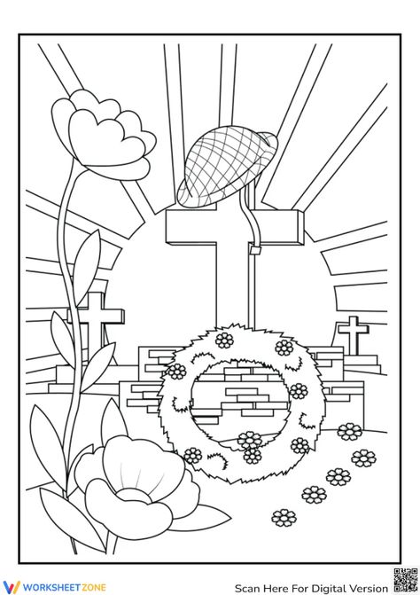 Let's grab and bring colors to its with us on the Memorial Day! Take this pages to teach our children to honor the fallen. Try it out! #memorialday #crafts #paper #coloringpages #coloring #printables #coloringforkid #kidsactivities #honor&remember #memorialdayactivitiesforpreschool #holidays #preschoolcrafts #worksheet #soliders #honor #fallen #memorialdayworksheets #memorialdaycoloring Memorial Day Coloring Pages, Cross Coloring Page, Sunday School Coloring Pages, Coloring Printables, Crafts Paper, Printable Paper, Colouring Pages, Sunday School, Preschool Crafts