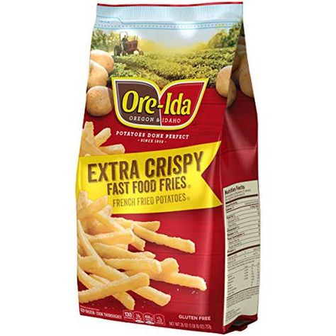 Gluten Free French Fries, Gluten Free Fries, Gluten Free Fast Food, Food French Fries, Food Fries, Oven Baked Fries, Ore Ida, French Fried Potatoes, Frozen Potatoes