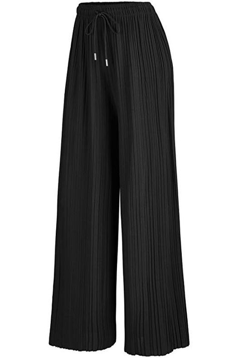 Palazzo Outfit, Pleated Palazzo Pants, Plazo Pants, Palazzo Pants Outfit, Pants Ideas, Womens Palazzo Pants, Black Palazzo Pants, Maxi Pants, Palazzo Trousers