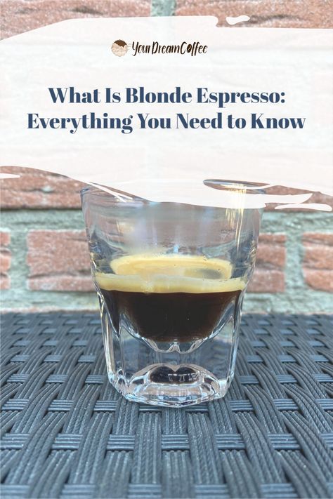 Blonde espresso is a coffee drink that has been growing in popularity. Wondering what it is? Here's everything you need to know about this unique beverage, including what makes it different from traditional espresso drinks. Blonde Espresso, Aeropress Recipes, Red Eye Coffee, Espresso At Home, Aeropress Coffee, Caffeine Content, Dark Roast Coffee, Espresso Drinks, Roasted Coffee Beans