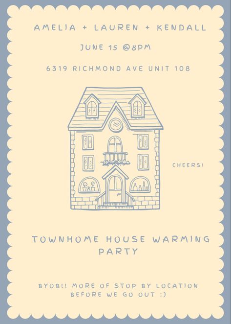 House Warming Party Invites, Housewarming Party Themes, House Party Invitation, House Doodle, House Warming Party, Open House Invitation, Housewarming Party Invitations, Housewarming Card, House Warming Invitations