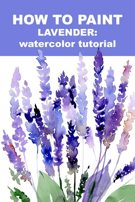 In this watercolor tutorial for beginners, I will show you how to paint watercolor lavender with bright purple colours. This tutorial fits any skill level, beginner-friendly, so just try it out! Enjoy the process and summer vibes! Paint Lavender, Watercolor Tutorial For Beginners, Teaching Watercolor, Painting Flowers Tutorial, Easy Flower Painting, Learn Watercolor Painting, Watercolor Flowers Tutorial, Watercolor Beginner, Watercolor Tutorial