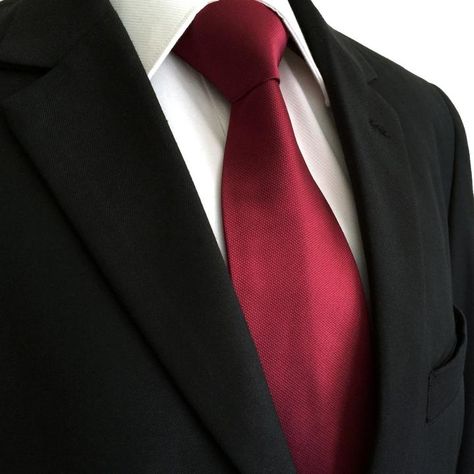 Black Suit Red Tie, Suit With Red Tie, Red Tie Men, Suit Colors, Tie Men, How To Look Rich, Red Suit, Trendy Home Decor, Red Tie