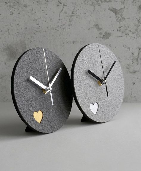 modern industrial clocks made from recycled newspapers by STUDIO blureco Clock Diy Ideas, Paper Clock, Minimalist Wall Clock, Decorate Wall, Anniversary Clock, Industrial Clocks, Paper Home Decor, Cool Clocks, Modern Wall Clock