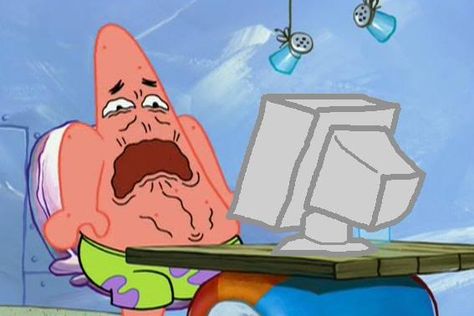 patrick star looking at a computer while being disgusted Funny Spongebob Memes, Spongebob Funny, Spongebob Memes, Memes Anime, 웃긴 사진, Memes Humor, E Card, Really Funny Memes, Funny Posts